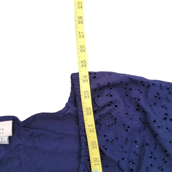 A New Day Tops | Navy Square Neck Button-Up Top | Color: Blue | Size: L - Picture 8 of 9